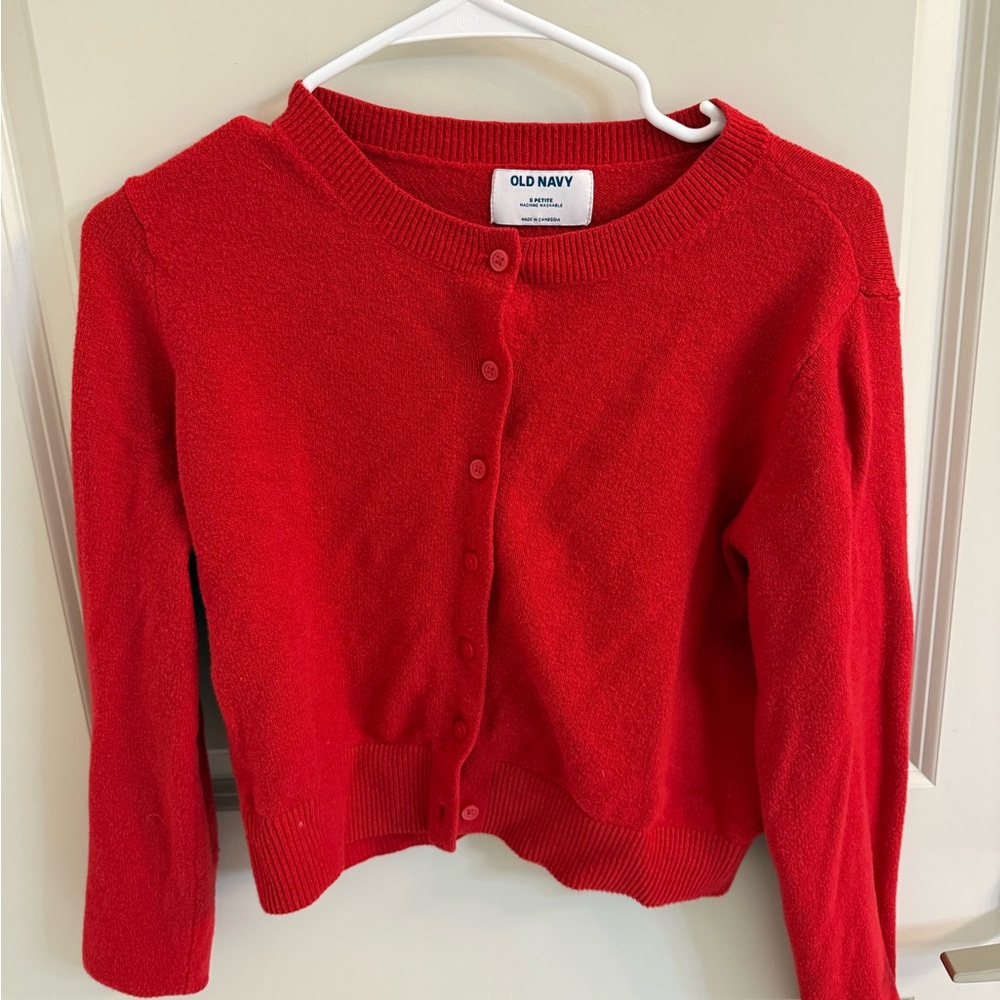 Old Navy Women's Bright Red Cardigan